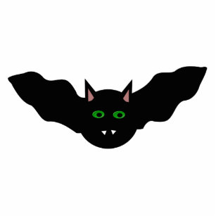 Vampire Cat Faced Bat Halloween Photo Sculpture