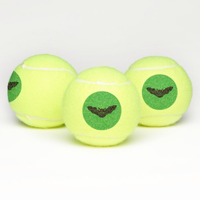 Vampire Cat Faced Bat Halloween Tennis Balls (Multi)