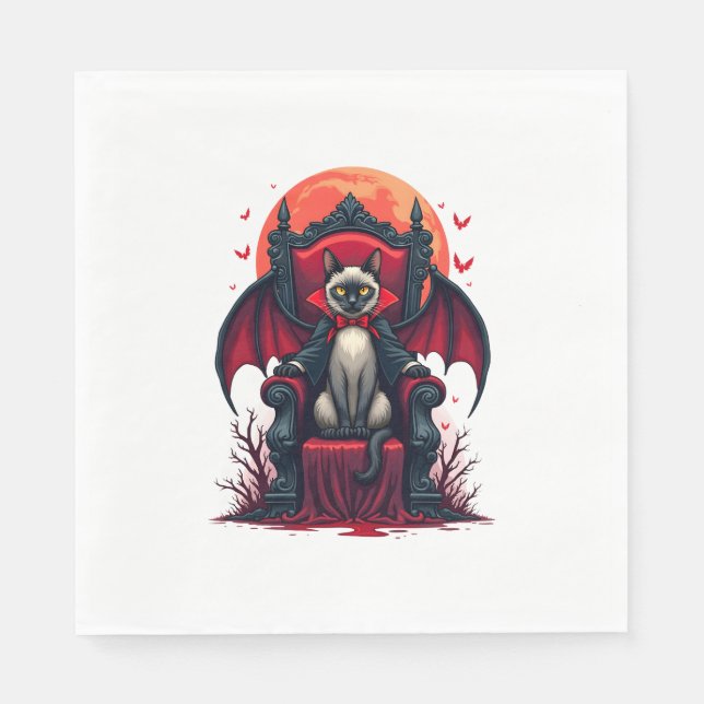 Vampire Cat Lord Napkin (Front)