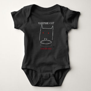Vampire cat need din-dins! Cute Vampire/ Cat Baby Bodysuit