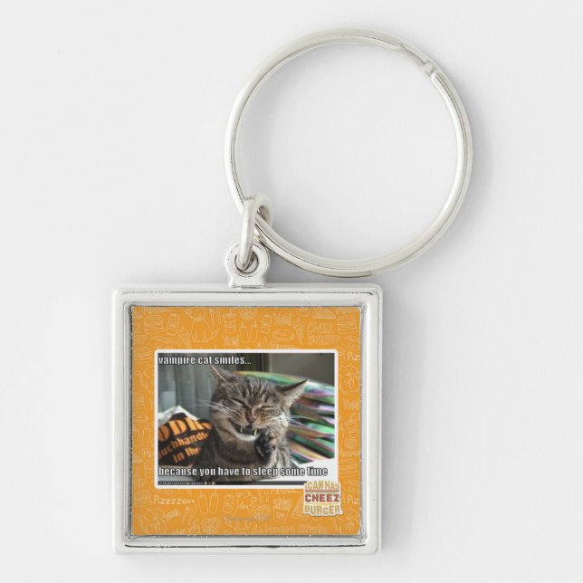 vampire cat smiles key ring (Front)