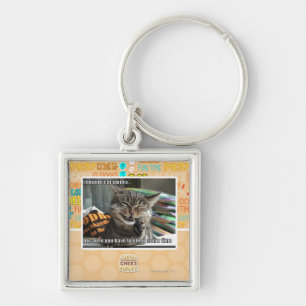 vampire cat smiles key ring
