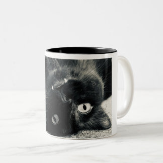 Vampire Cat Two-Tone Coffee Mug