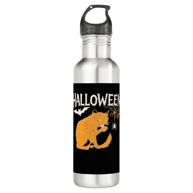 Vampire Cat's Halloween Classic T-Shirt 710 Ml Water Bottle (Front)
