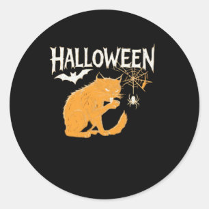 Vampire Cat's Halloween Classic T-Shirt Classic Round Sticker