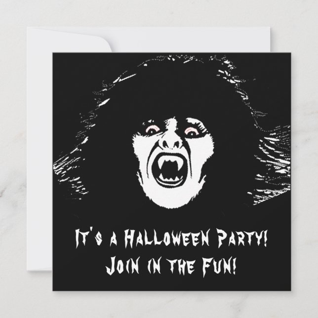 Vampire Chick is a Real Treat Invitation (Front)