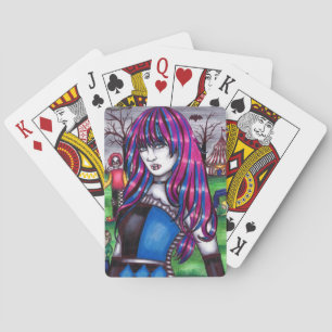 Vampire Circus Freak monsters original drawing  Playing Cards