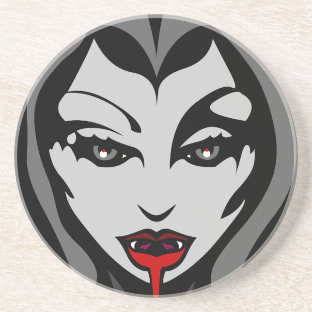 Vampire Coaster Cute Halloween Vampire Girl Decor (Front)