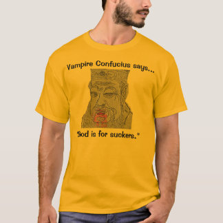 Vampire Confucius says blood is for suckers shirt