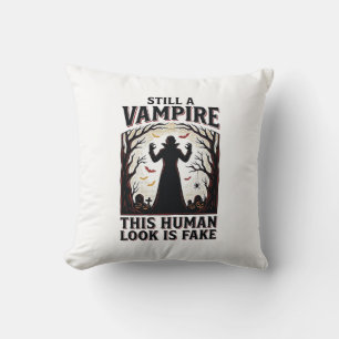Vampire Costume Shirt Funny Halloween Human Disgui Cushion