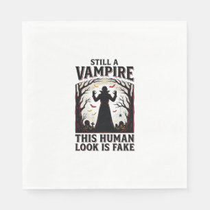 Vampire Costume Shirt Funny Halloween Human Disgui Napkin