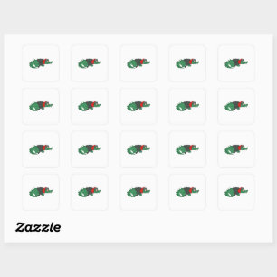Vampire Crocodile Square Sticker