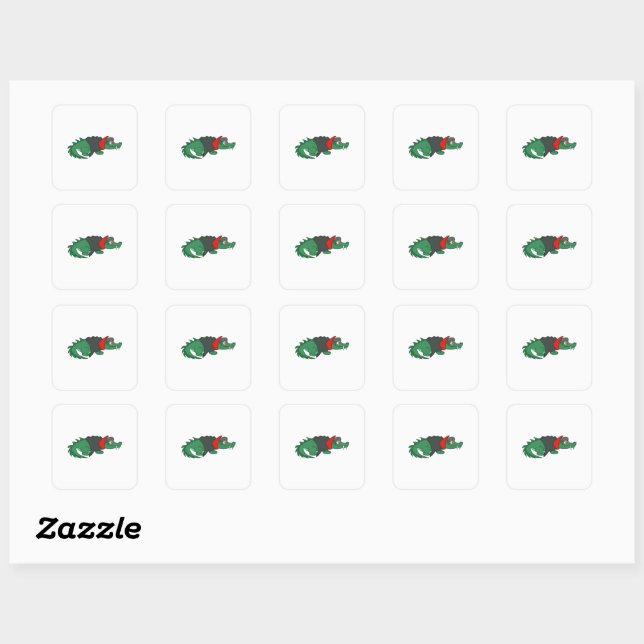 Vampire Crocodile Square Sticker (Sheet)