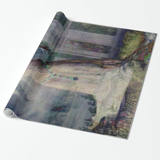 Vampire Dancing at Halloween Wrapping Paper (Unrolled)
