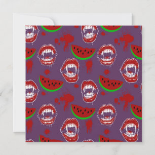 Vampire Eating Watermelon Purple Summerween Menu 