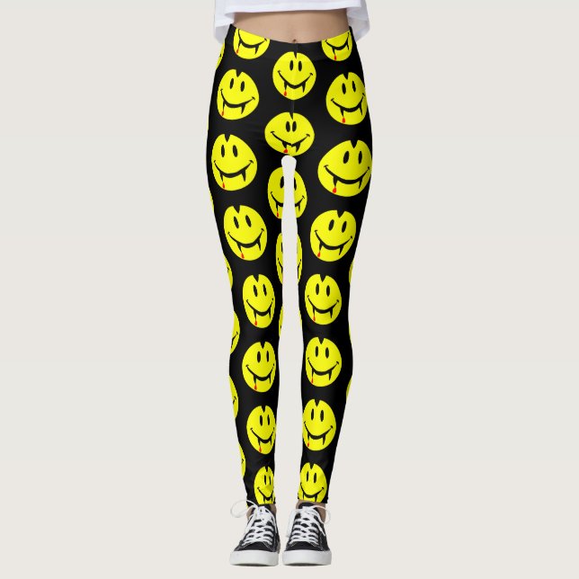 vampire emoji dracula leggings (Front)