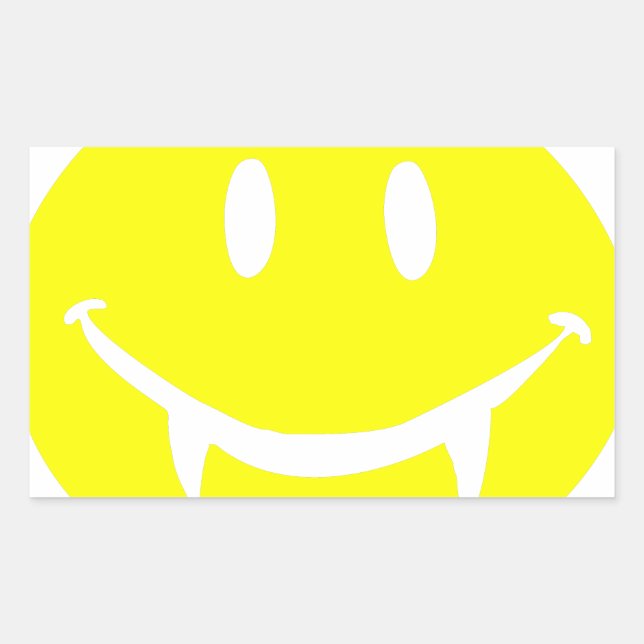 vampire emoji dracula rectangular sticker (Front)
