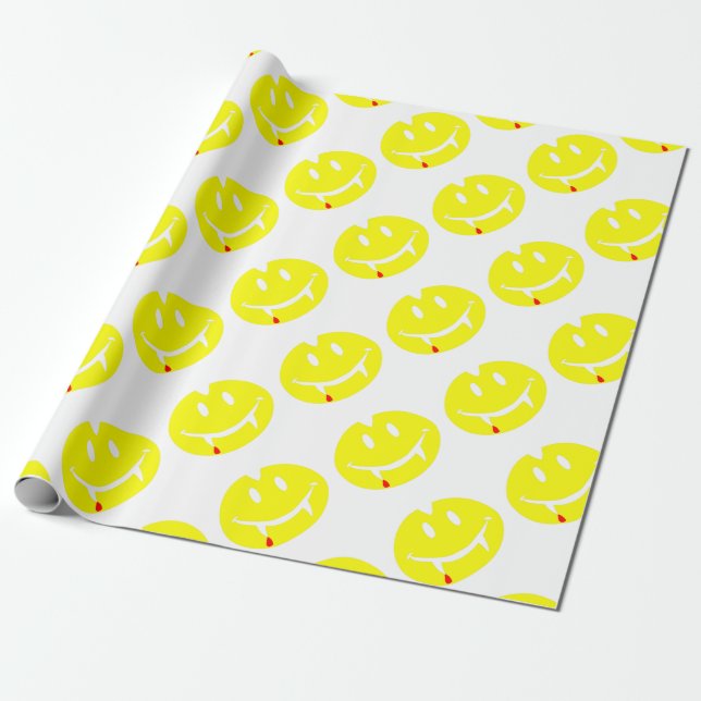 vampire emoji dracula wrapping paper (Unrolled)