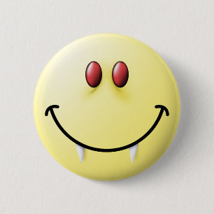 Vampire Face 6 Cm Round Badge