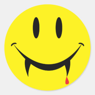 Vampire Face Classic Round Sticker