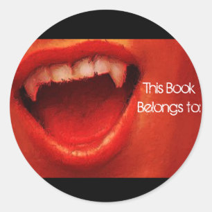 Vampire Fang Book Sticker