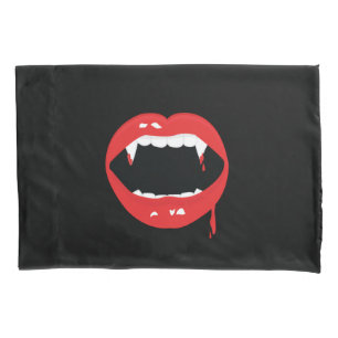 Vampire Fangs & Blood Custom Gothic Pillowcase