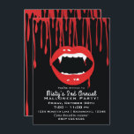 Vampire Fangs & Blood Dracula Halloween Invitation<br><div class="desc">Party Invitation</div>