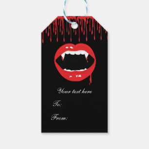 Vampire Fangs Blood Dracula Halloween Party Favour Gift Tags