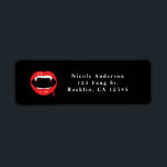 Vampire Fangs Blood Dracula Halloween Party Return Address Label<br><div class="desc">Customise with any text. Matching items available.</div>