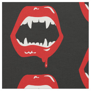 vampire fangs spooky scary monster fabric