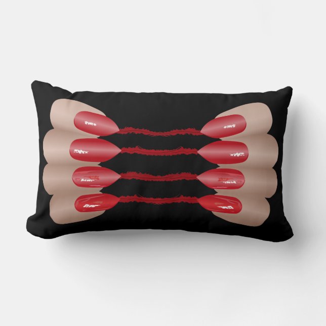 Vampire finger V.2 Lumbar Cushion (Front)