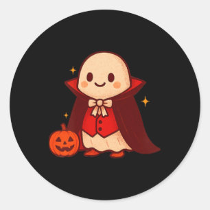 Vampire Ghost Shirt Cute Dracula Halloween Pumpkin Classic Round Sticker