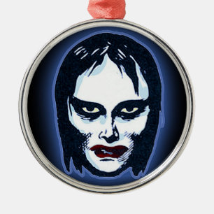Vampire Girl (horror) Metal Tree Decoration