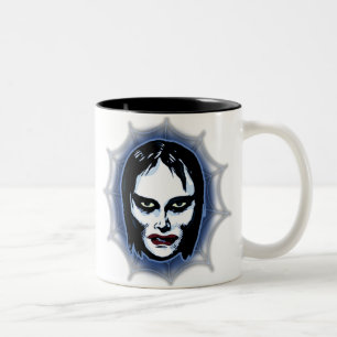 Vampire Girl (horror) Two-Tone Coffee Mug