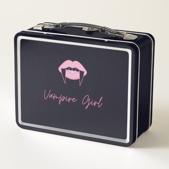 Vampire Girl Lunch Box | MakeUp Storage Box (Back)