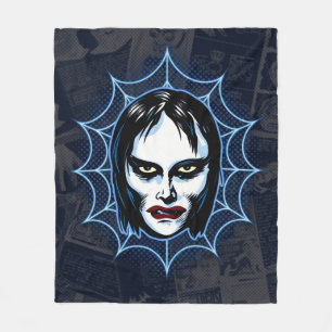Vampire Girl Vintage Monster Mask Horror Fleece Blanket