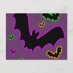 Vampire Glow Bats Postcard
