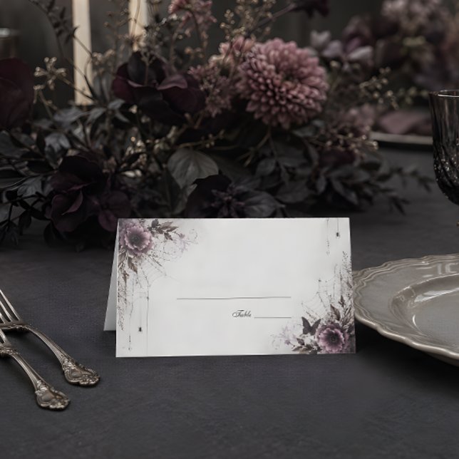 Vampire Gothic Floral Place Card (Creator Uploaded)