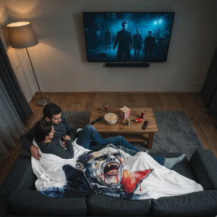 Vampire Gothic Horror Decor Fleece Blanket