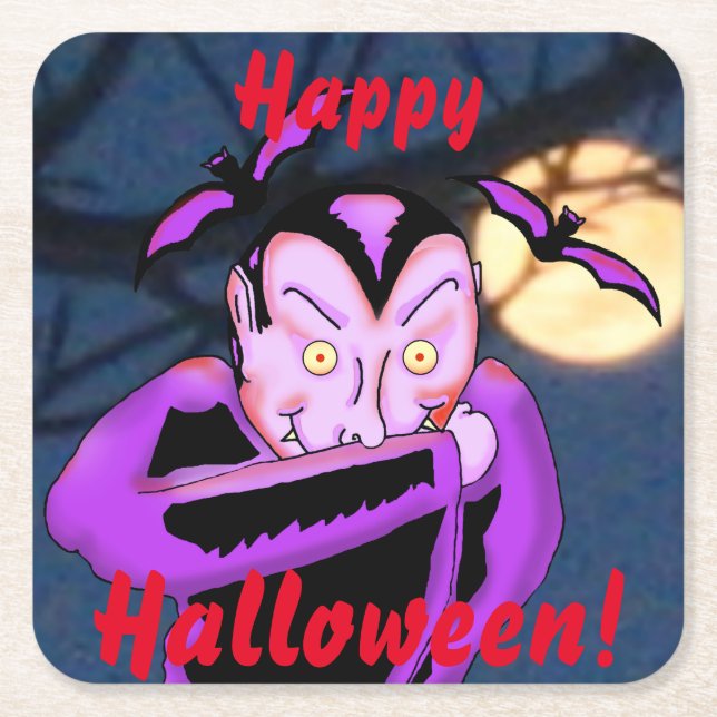 Vampire Halloween Coasters (Front)