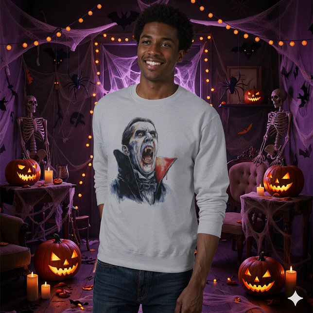 Vampire Halloween Gothic Red Black Sweatshirt (Creator Uploaded)