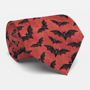 Vampire Halloween Pattern Tie