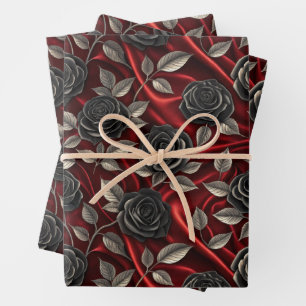 Vampire Halloween Pattern Wrapping Paper Sheet