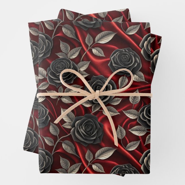 Vampire Halloween Pattern  Wrapping Paper Sheet (In situ)