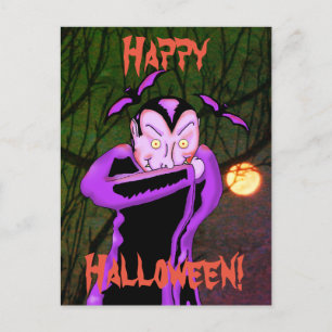 Vampire Halloween Postcard