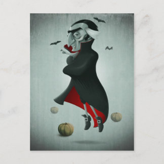 Vampire halloween postcard