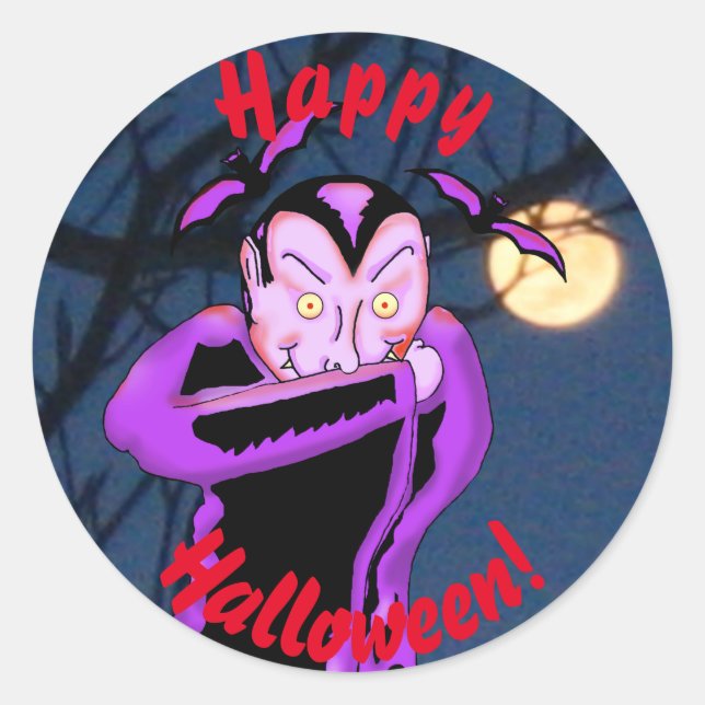 Vampire Halloween Stickers (Front)