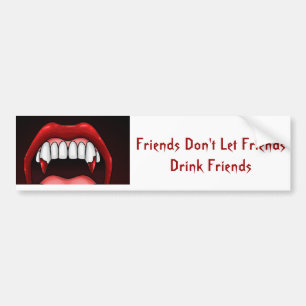Vampire Halloween Teeth Bumper Sticker