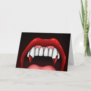 Vampire Halloween Teeth Card