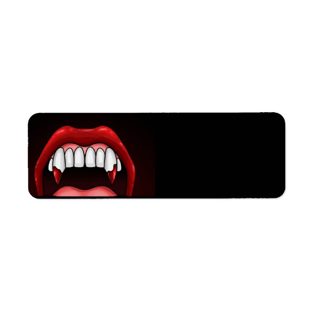 Vampire Halloween Teeth Return Address Label (Front)